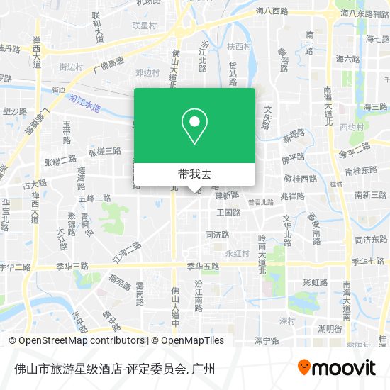 佛山市旅游星级酒店-评定委员会地图