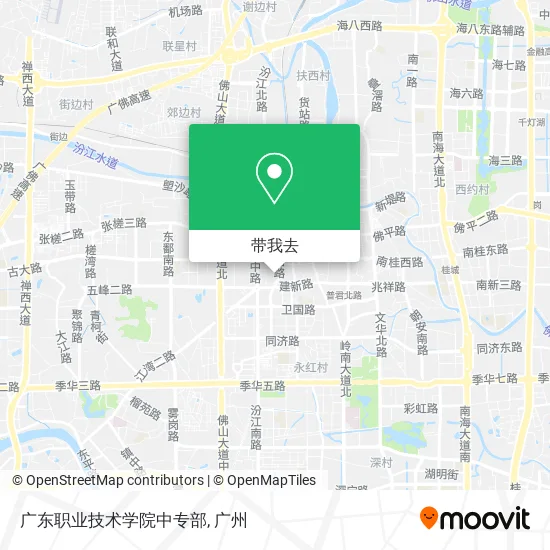 广东职业技术学院中专部地图
