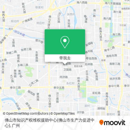 佛山市知识产权维权援助中心(佛山市生产力促进中心)地图