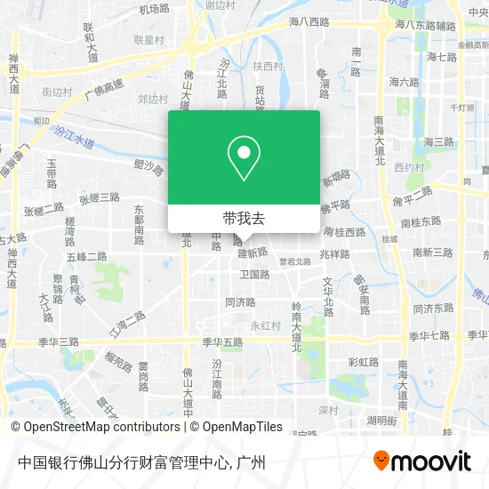 中国银行佛山分行财富管理中心地图