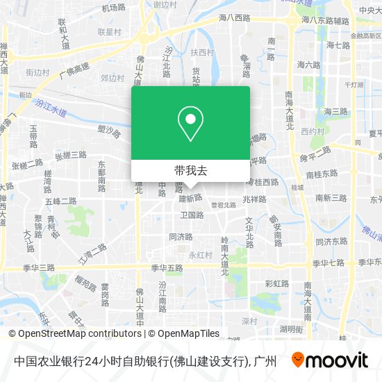 中国农业银行24小时自助银行(佛山建设支行)地图