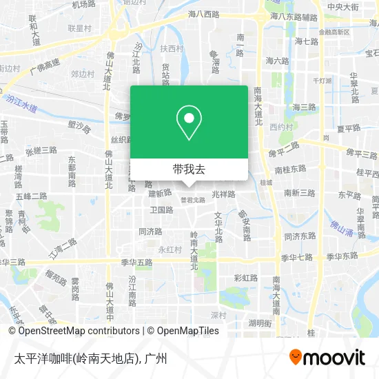 太平洋咖啡(岭南天地店)地图