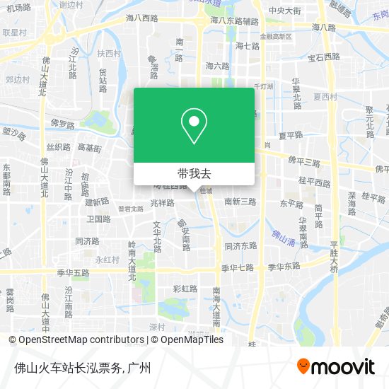 佛山火车站长泓票务地图