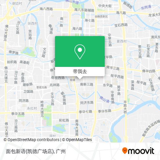 面包新语(凯德广场店)地图