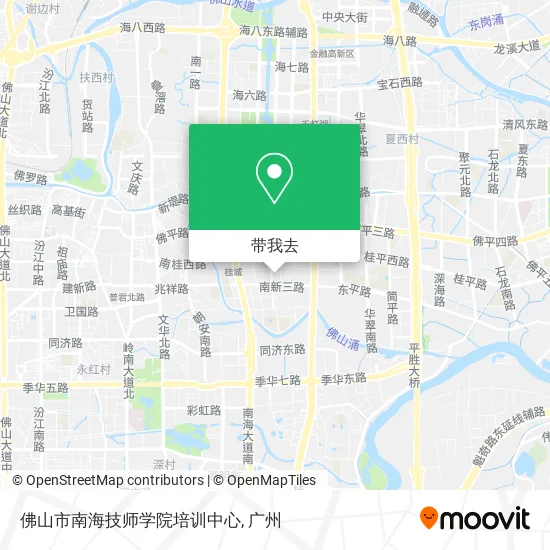 佛山市南海技师学院培训中心地图