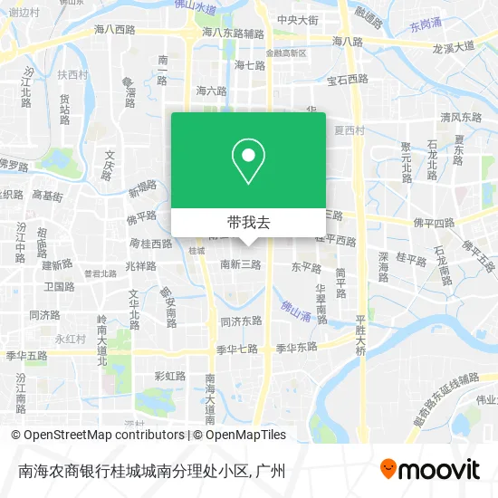南海农商银行桂城城南分理处小区地图