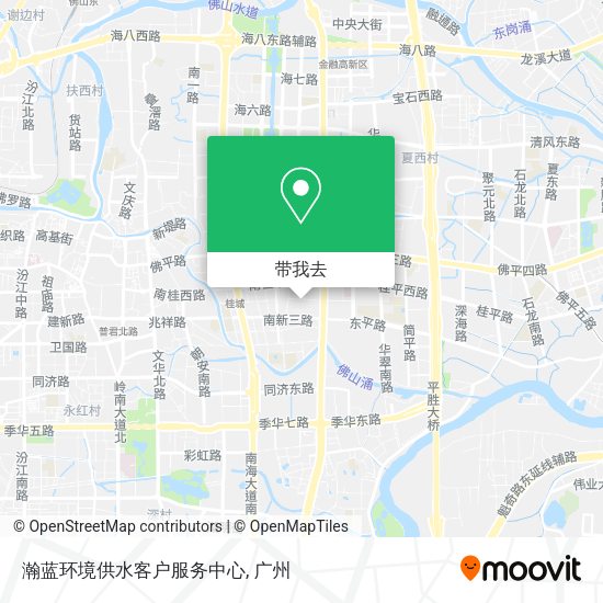 瀚蓝环境供水客户服务中心地图