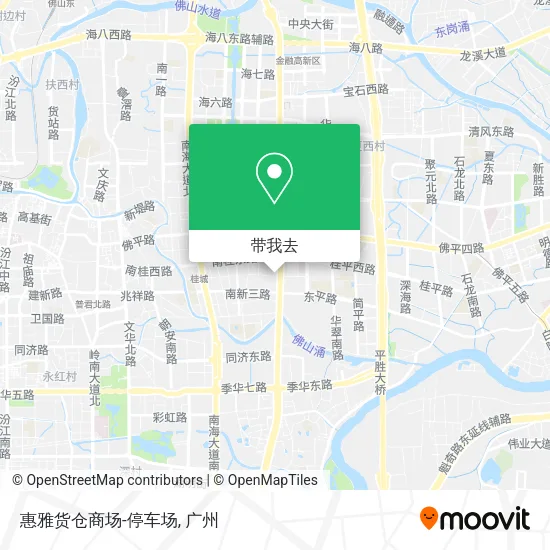 惠雅货仓商场-停车场地图