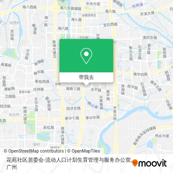 花苑社区居委会-流动人口计划生育管理与服务办公室地图