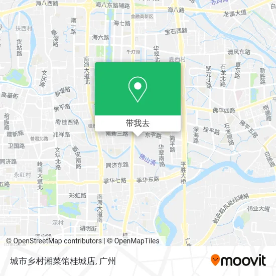 城市乡村湘菜馆桂城店地图