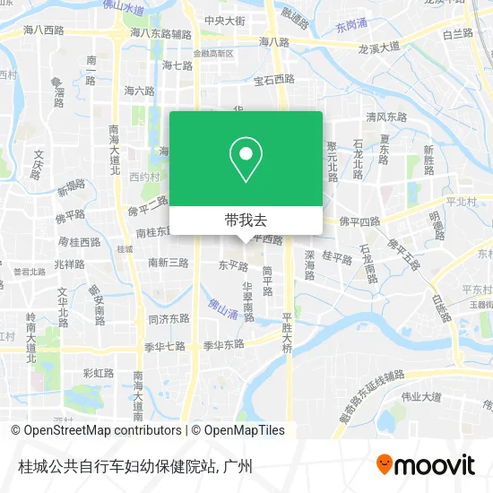 桂城公共自行车妇幼保健院站地图