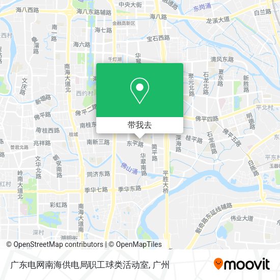 广东电网南海供电局职工球类活动室地图