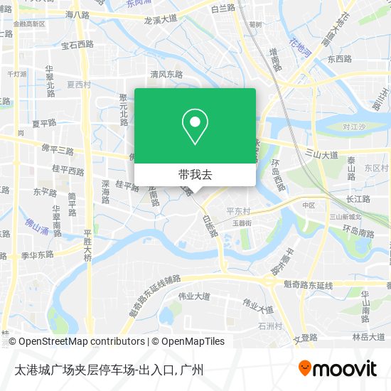 太港城广场夹层停车场-出入口地图