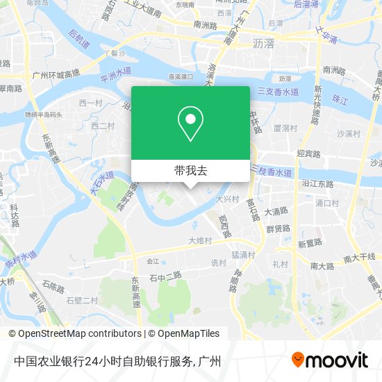 中国农业银行24小时自助银行服务地图