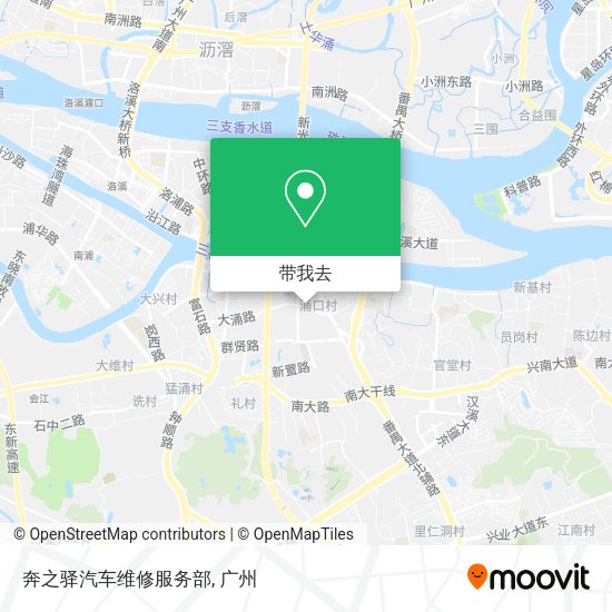 奔之驿汽车维修服务部地图