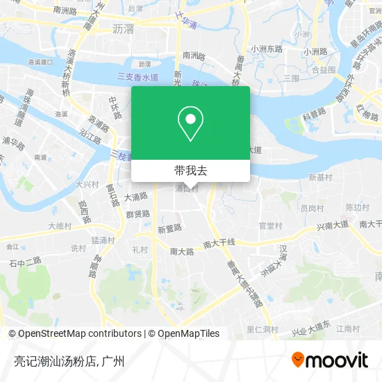 亮记潮汕汤粉店地图