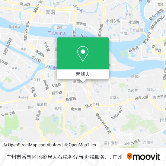 广州市番禺区地税局大石税务分局-办税服务厅地图