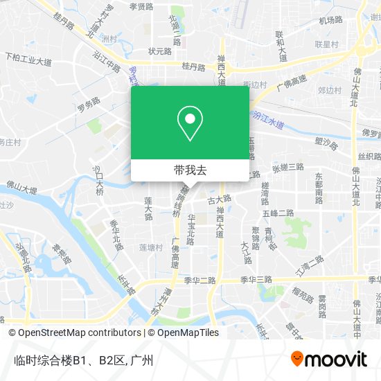 临时综合楼B1、B2区地图