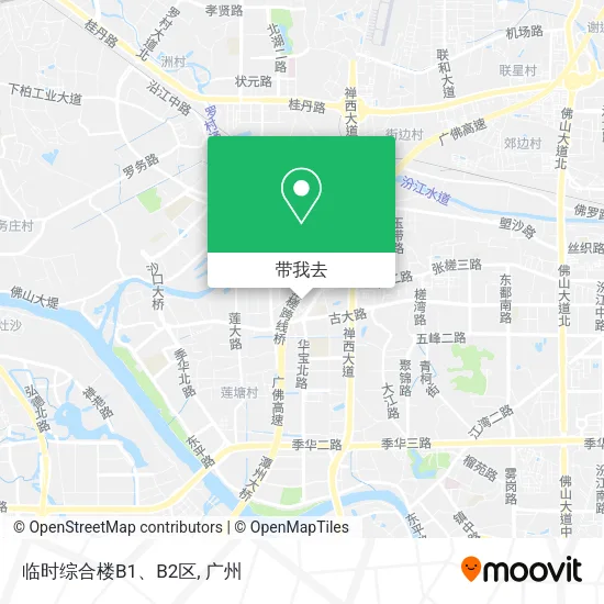 临时综合楼B1、B2区地图