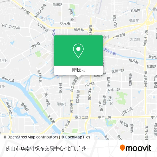 佛山市华南针织布交易中心-北门地图