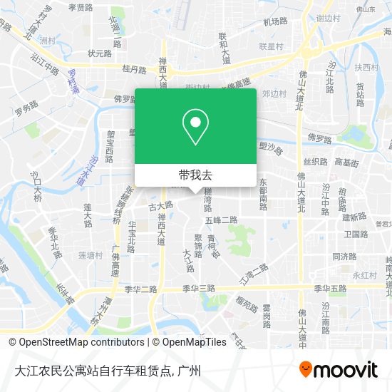 大江农民公寓站自行车租赁点地图