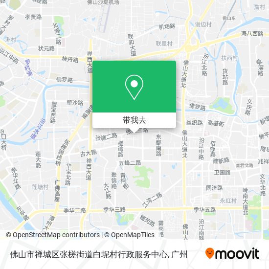 佛山市禅城区张槎街道白坭村行政服务中心地图