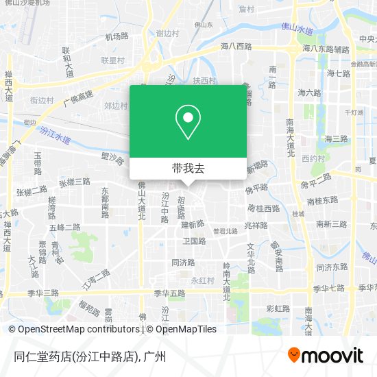 同仁堂药店(汾江中路店)地图