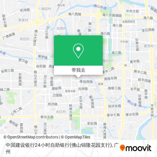 中国建设银行24小时自助银行(佛山锦隆花园支行)地图