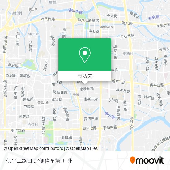 佛平二路口-北侧停车场地图