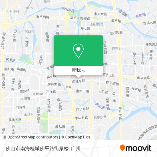 佛山市南海桂城佛平路街景楼地图