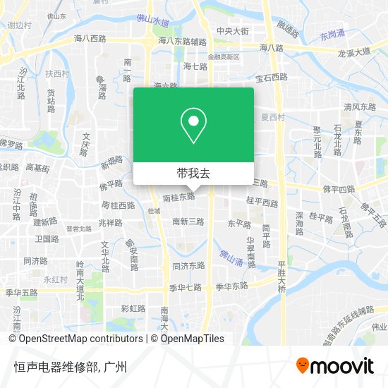 恒声电器维修部地图