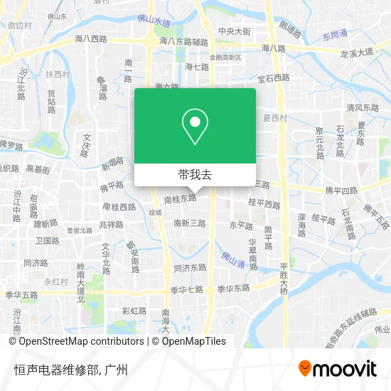 恒声电器维修部地图