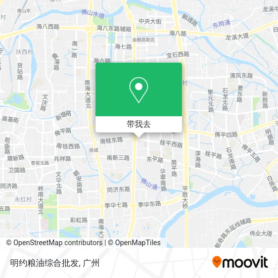 明约粮油综合批发地图