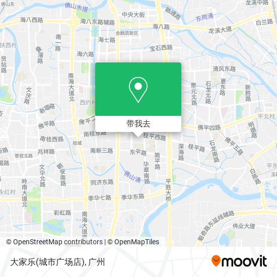 大家乐(城市广场店)地图