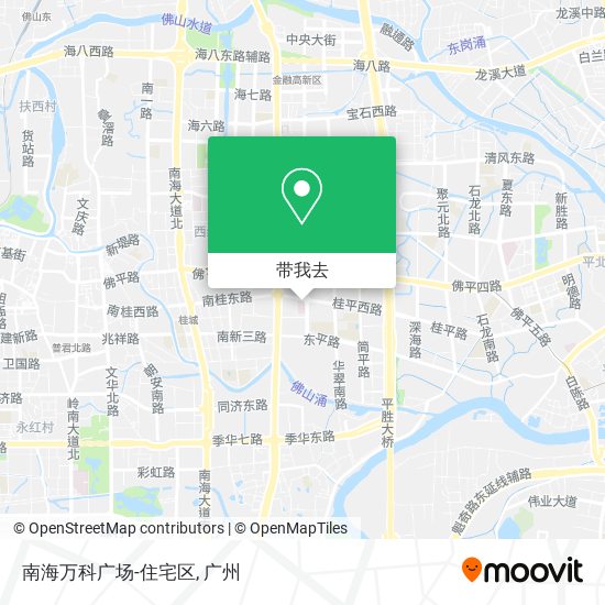 南海万科广场-住宅区地图