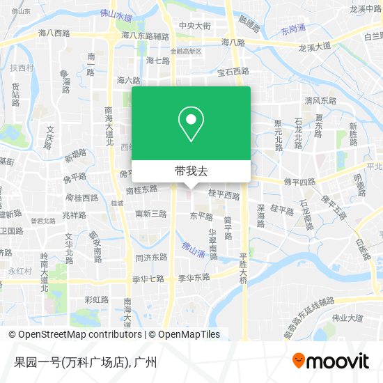 果园一号(万科广场店)地图