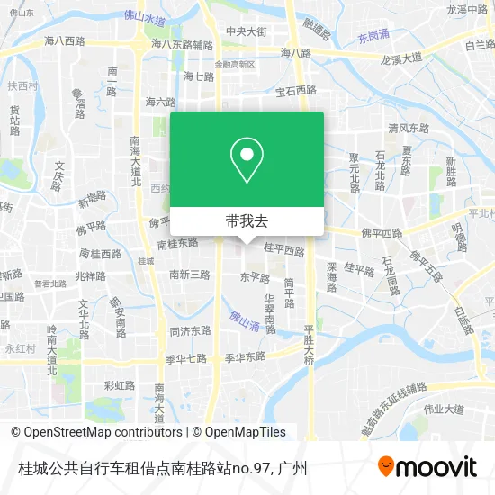 桂城公共自行车租借点南桂路站no.97地图