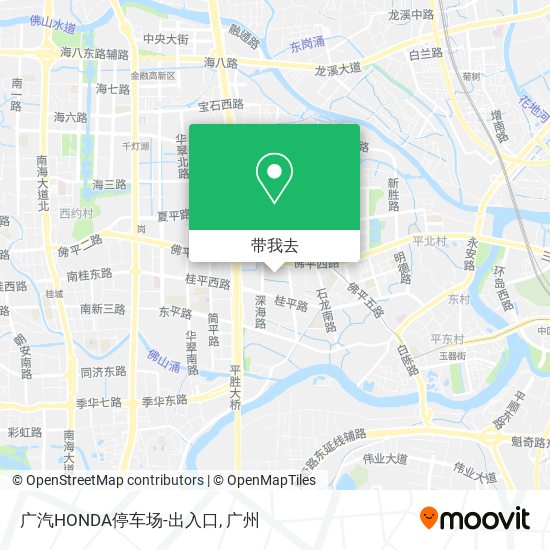 广汽HONDA停车场-出入口地图