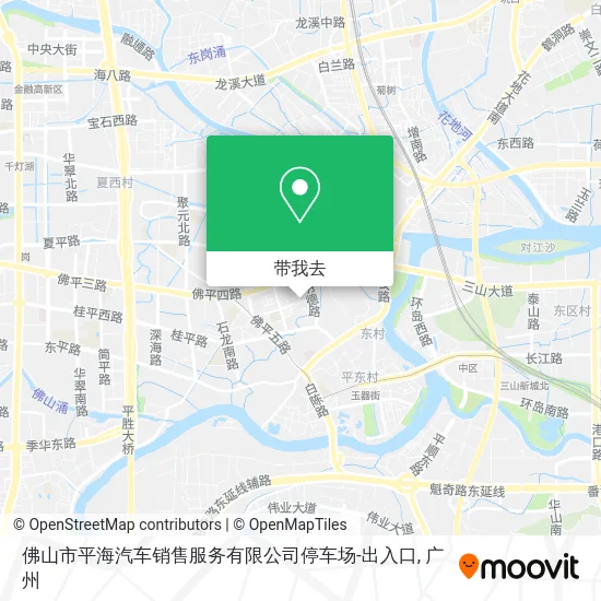 佛山市平海汽车销售服务有限公司停车场-出入口地图