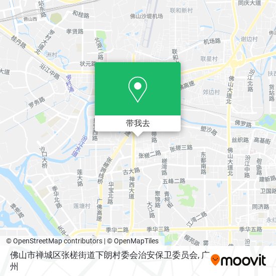 佛山市禅城区张槎街道下朗村委会治安保卫委员会地图