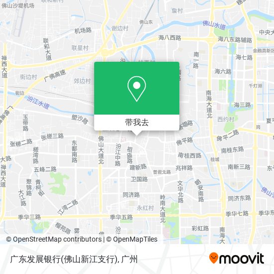 广东发展银行(佛山新江支行)地图
