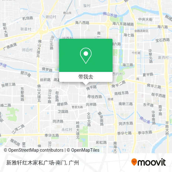 新雅轩红木家私广场-南门地图
