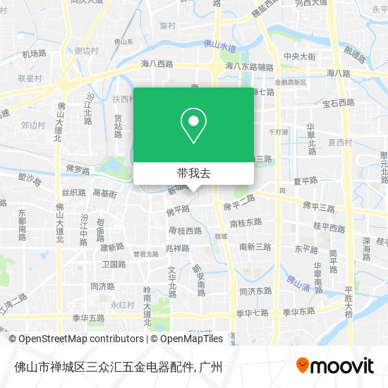 佛山市禅城区三众汇五金电器配件地图