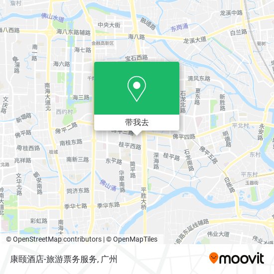 康颐酒店-旅游票务服务地图