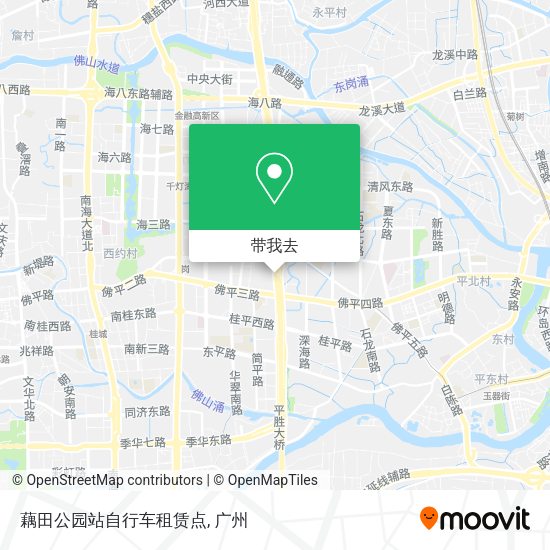 藕田公园站自行车租赁点地图