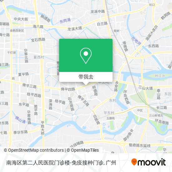 南海区第二人民医院门诊楼-免疫接种门诊地图