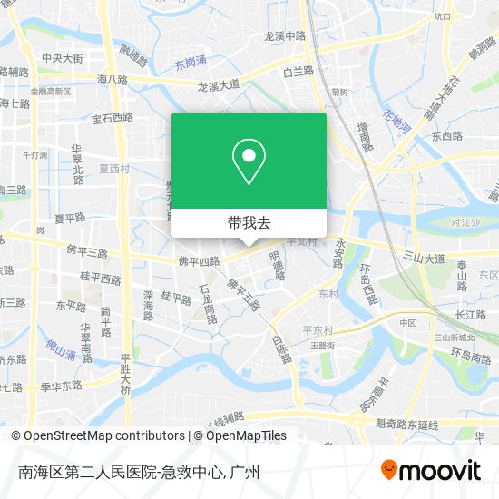 南海区第二人民医院-急救中心地图