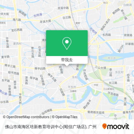 佛山市南海区培新教育培训中心(昭信广场店)地图