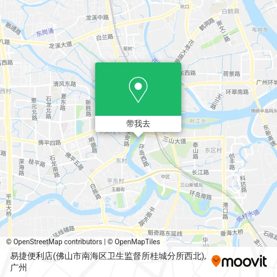 易捷便利店(佛山市南海区卫生监督所桂城分所西北)地图
