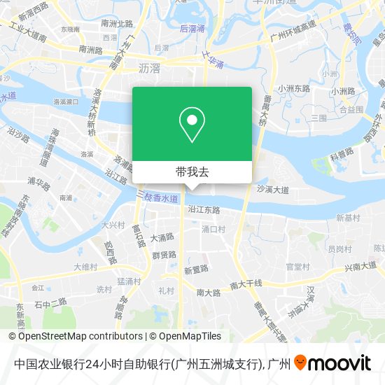 中国农业银行24小时自助银行(广州五洲城支行)地图
